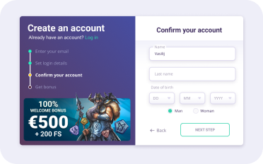 SafeCasino Passaggi per la registrazione 3